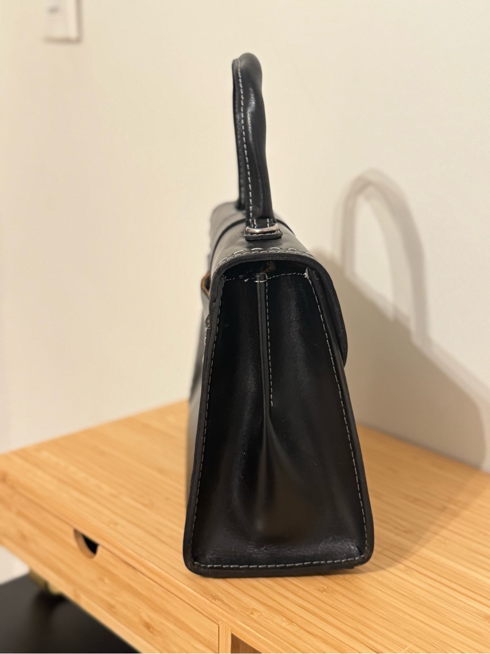 Patricia Nash Black Top-Handle Leather bag - Picture 2 of 10